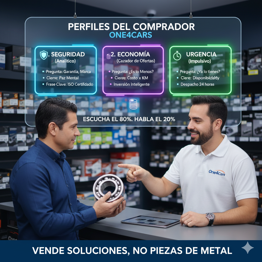Noticia sobre repuestos: Psicología del comprador de autopartes. Psicología de Ventas: ¿Qué busca realmente tu cliente cuando pide un repuesto?